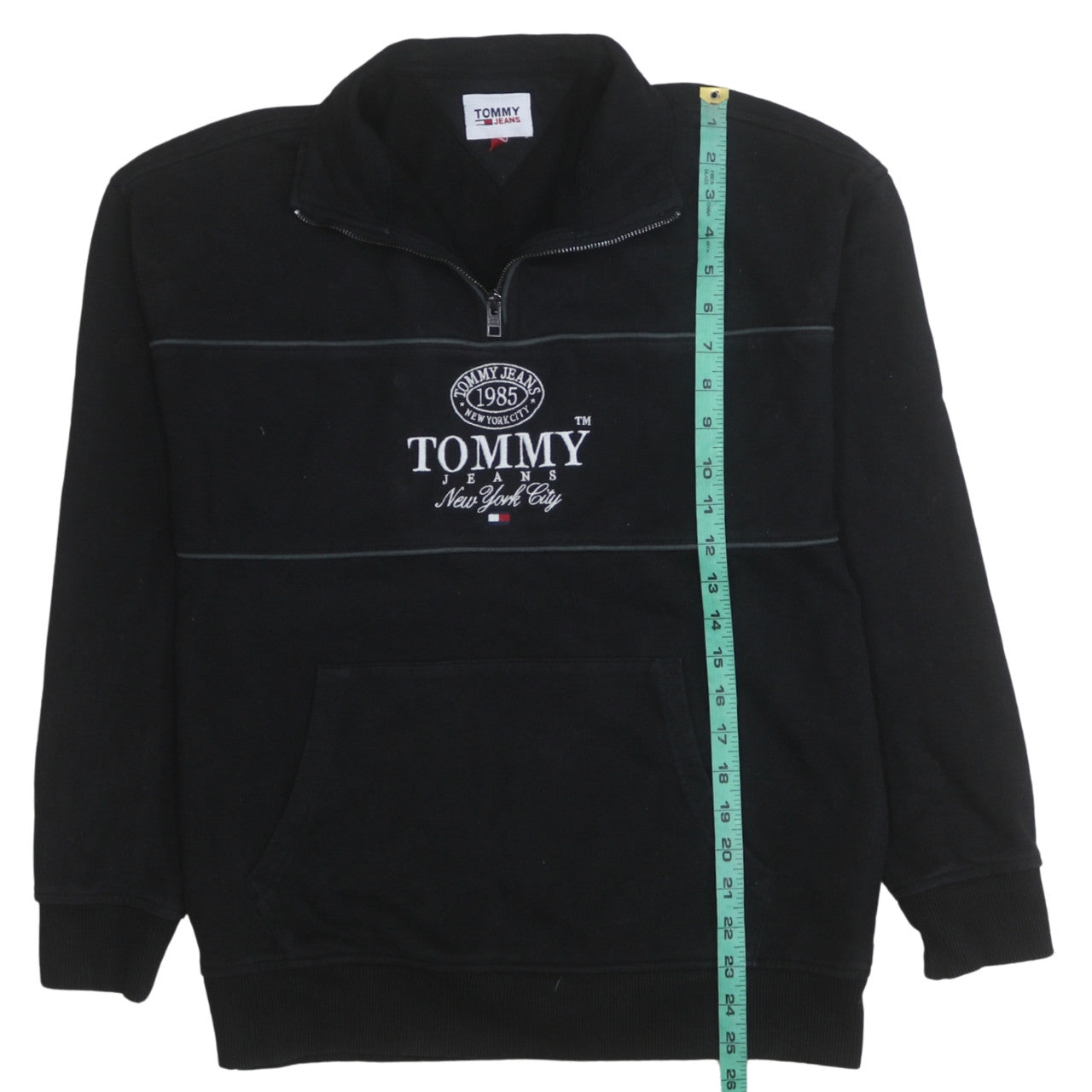 Mens UK Size S Tommy Jeans Black Pullover Sweatshirt