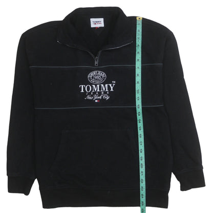 Mens UK Size S Tommy Jeans Black Pullover Sweatshirt