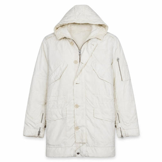Ralph Lauren Women's White Hooded Long Parka Jacket Size L