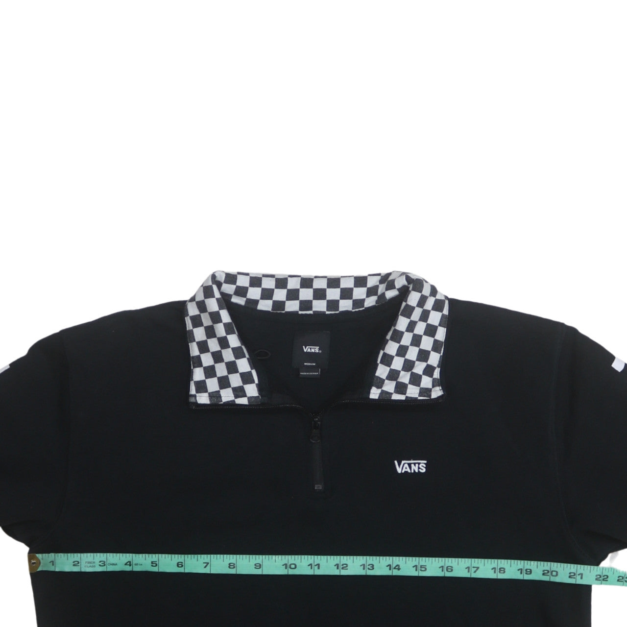 Mens UK Size M VANS Black Henley Sweatshirt