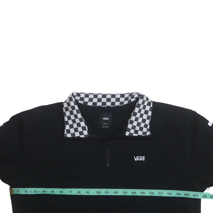 Mens UK Size M VANS Black Henley Sweatshirt