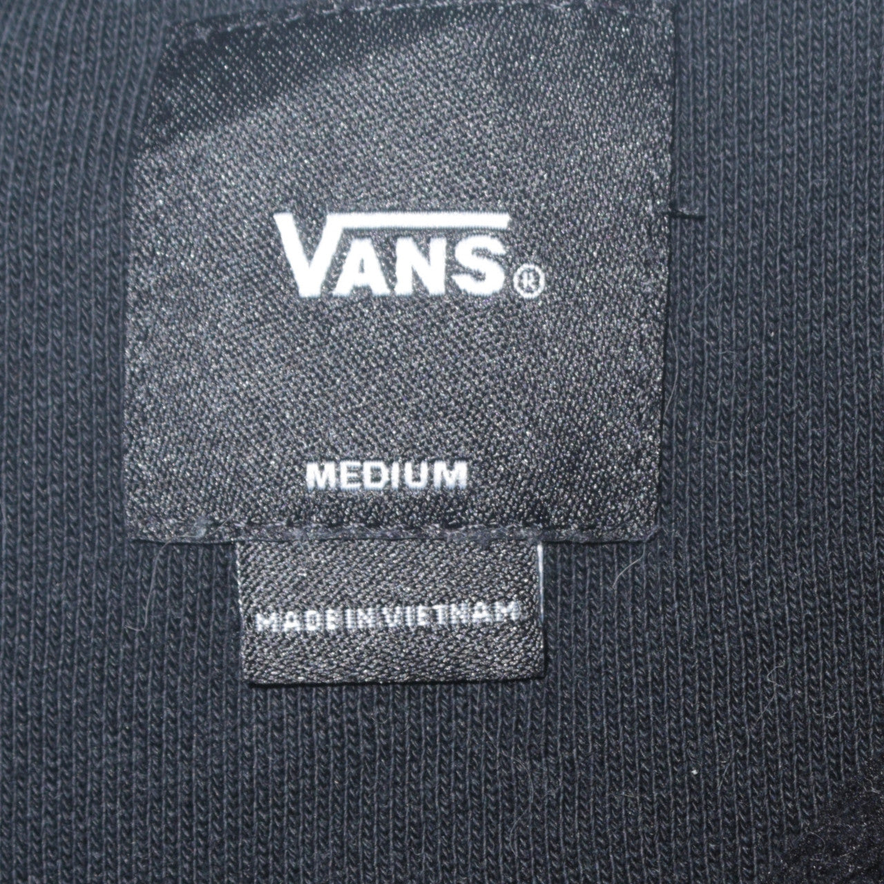 Mens UK Size M VANS Black Henley Sweatshirt