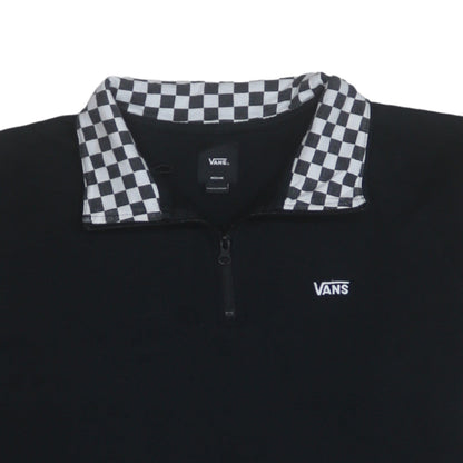 Mens UK Size M VANS Black Henley Sweatshirt