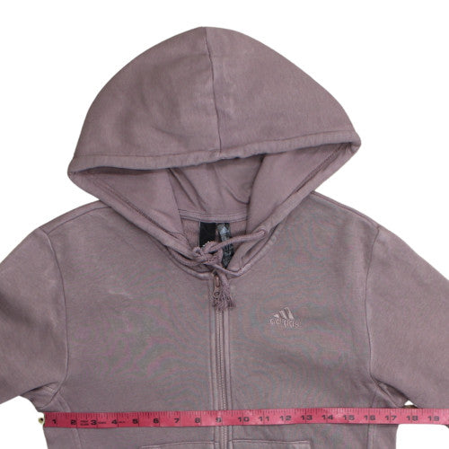 Womens UK Size 12 adidas Purple Full Zip Hoodie