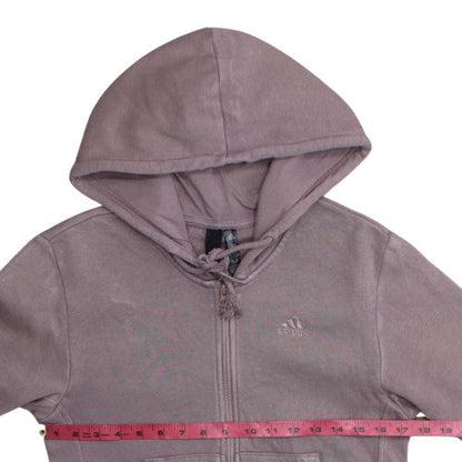 Womens UK Size 12 adidas Purple Full Zip Hoodie