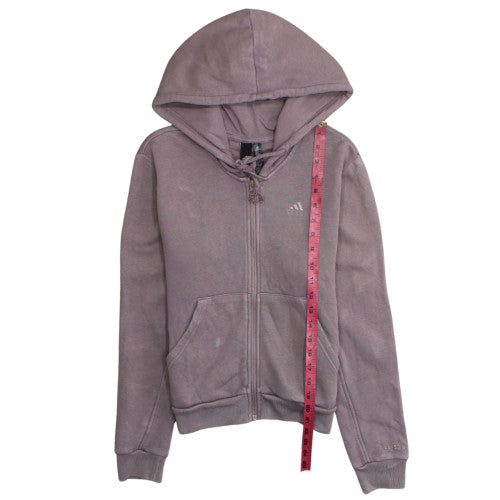 Womens UK Size 12 adidas Purple Full Zip Hoodie