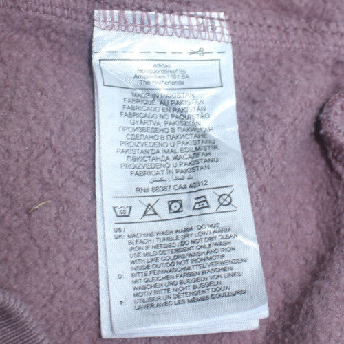 Womens UK Size 12 adidas Purple Full Zip Hoodie