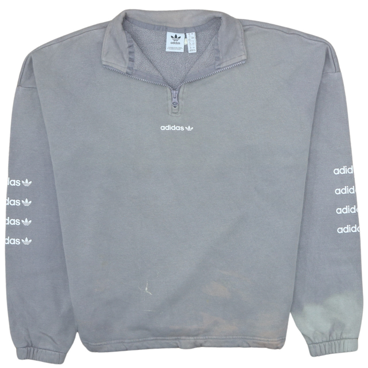 Womens UK Size 12 adidas Grey Pullover Sweatshirt