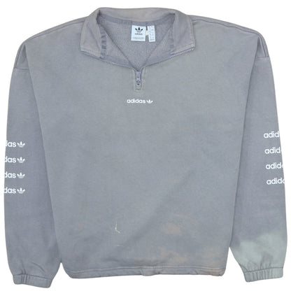 Womens UK Size 12 adidas Grey Pullover Sweatshirt
