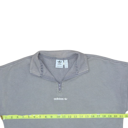 Womens UK Size 12 adidas Grey Pullover Sweatshirt