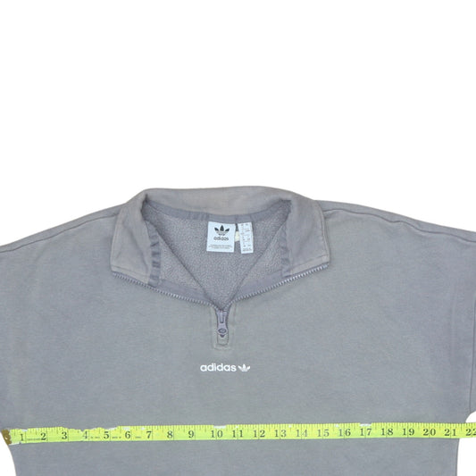 Womens UK Size 12 adidas Grey Pullover Sweatshirt