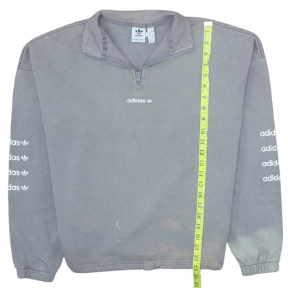 Womens UK Size 12 adidas Grey Pullover Sweatshirt