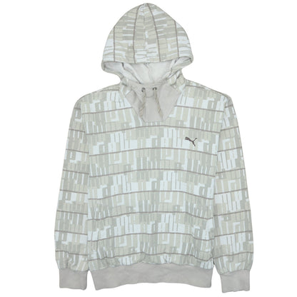 Mens UK Size L PUMA Beige Pullover Hoodie