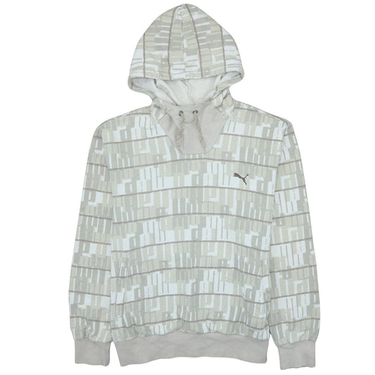 Mens UK Size L PUMA Beige Pullover Hoodie
