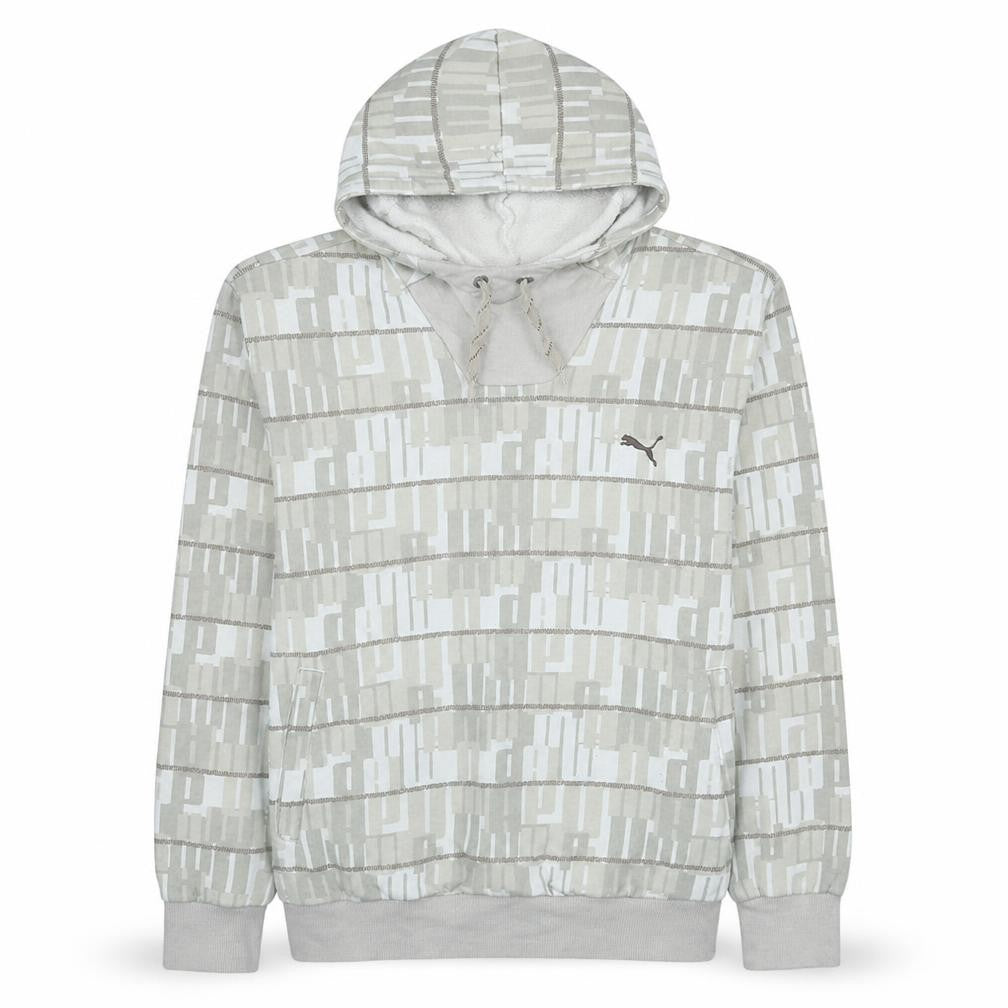 Mens UK Size L PUMA Beige Pullover Hoodie
