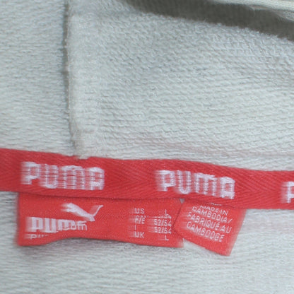 Mens UK Size L PUMA Beige Pullover Hoodie