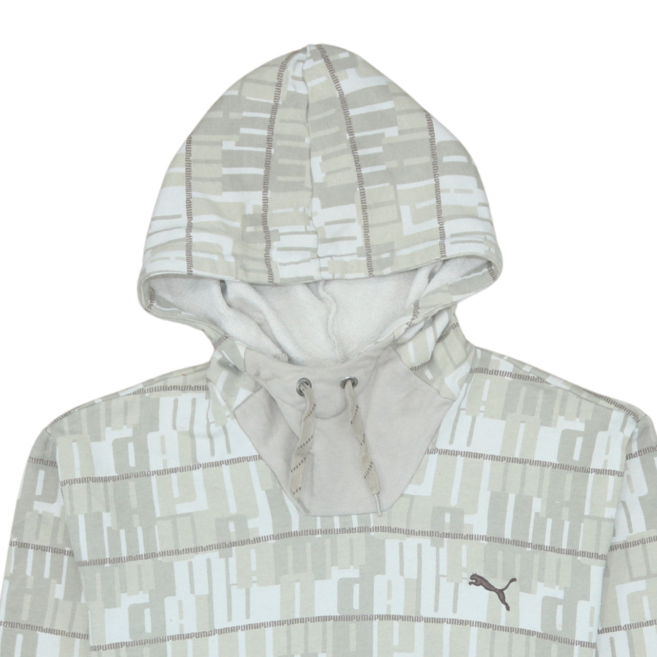 Mens UK Size L PUMA Beige Pullover Hoodie