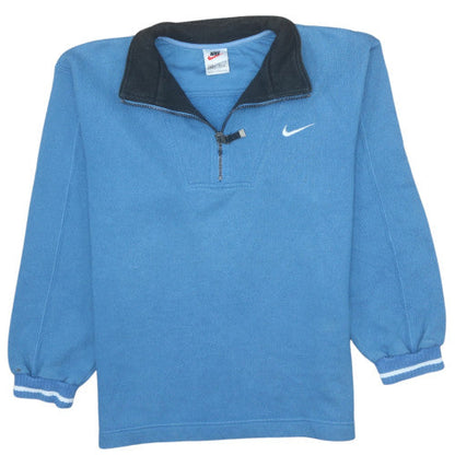 Mens UK Size L Nike Blue Henley Sweatshirt