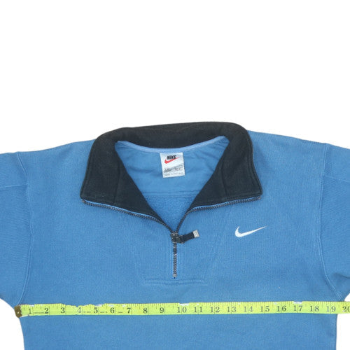 Mens UK Size L Nike Blue Henley Sweatshirt