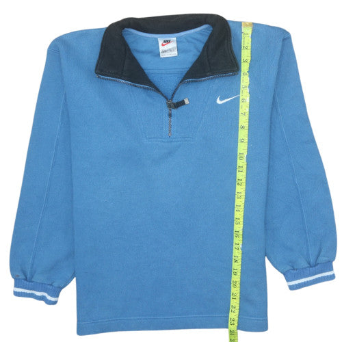 Mens UK Size L Nike Blue Henley Sweatshirt