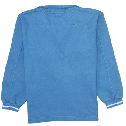 Mens UK Size L Nike Blue Henley Sweatshirt