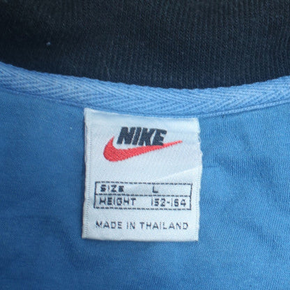Mens UK Size L Nike Blue Henley Sweatshirt