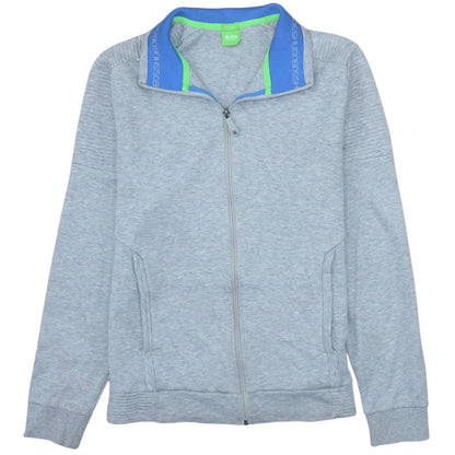 Mens UK Size M HUGO BOSS Grey Full Zip Sweatshirt