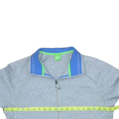 Mens UK Size M HUGO BOSS Grey Full Zip Sweatshirt