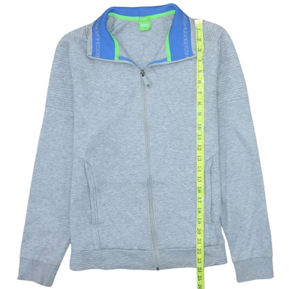 Mens UK Size M HUGO BOSS Grey Full Zip Sweatshirt