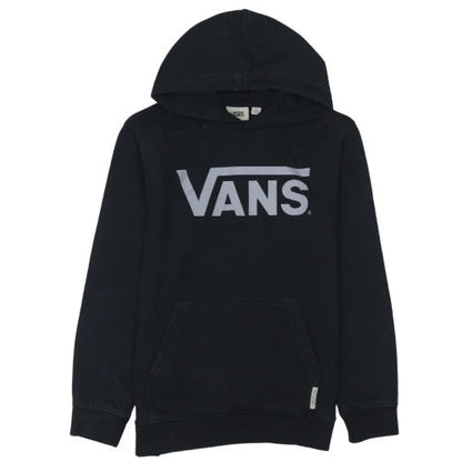 Vans Boys Black Pullover Hoodie L Fleece Logo Streetwear Skateboarding