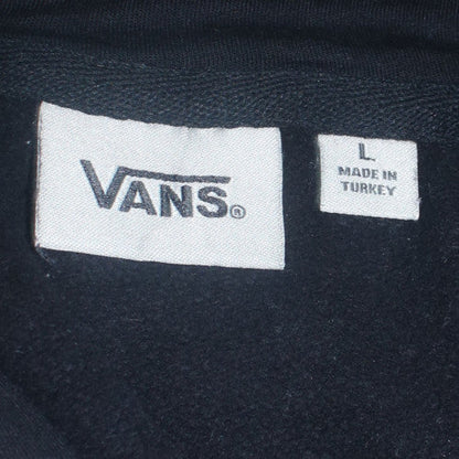 Vans Boys Black Pullover Hoodie L Fleece Logo Streetwear Skateboarding