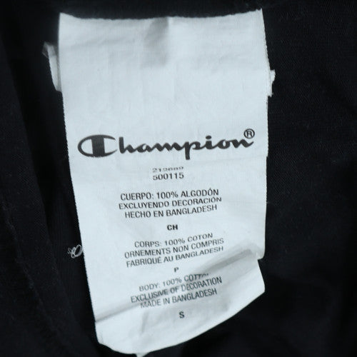 Mens UK Size S Champion Black  T-Shirt