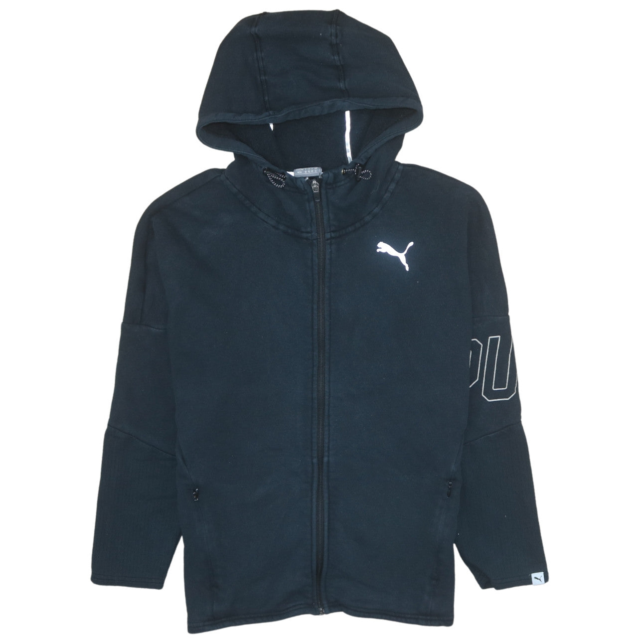 Womens UK Size 12 PUMA Black Full Zip Hoodie
