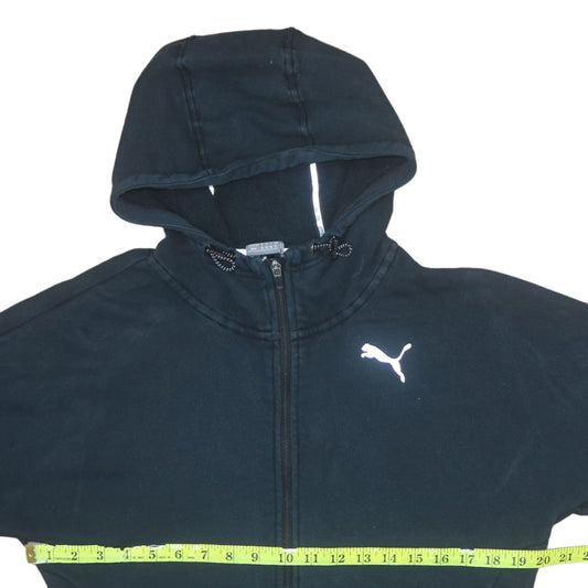 Womens UK Size 12 PUMA Black Full Zip Hoodie