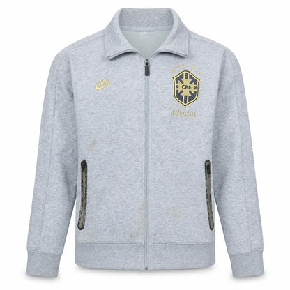 Nike Men’s Grey Brasil CBF Track Jacket Size S Full Zip Sportswear