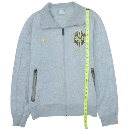 Nike Men’s Grey Brasil CBF Track Jacket Size S Full Zip Sportswear