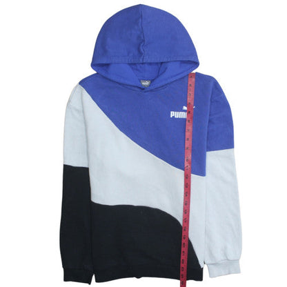 Puma Boys Blue Colourblock Pullover Hoodie Size 15-16 Years