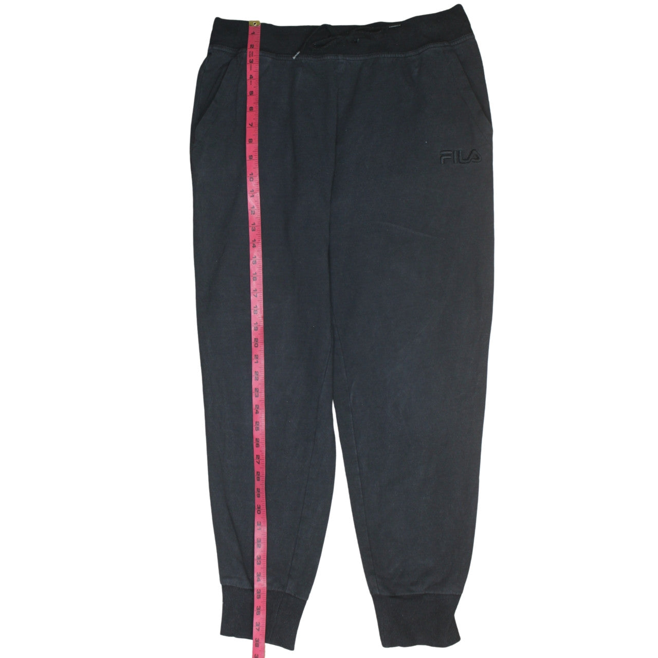 Mens UK Size L FILA Regular Fit Jogger Black Trousers
