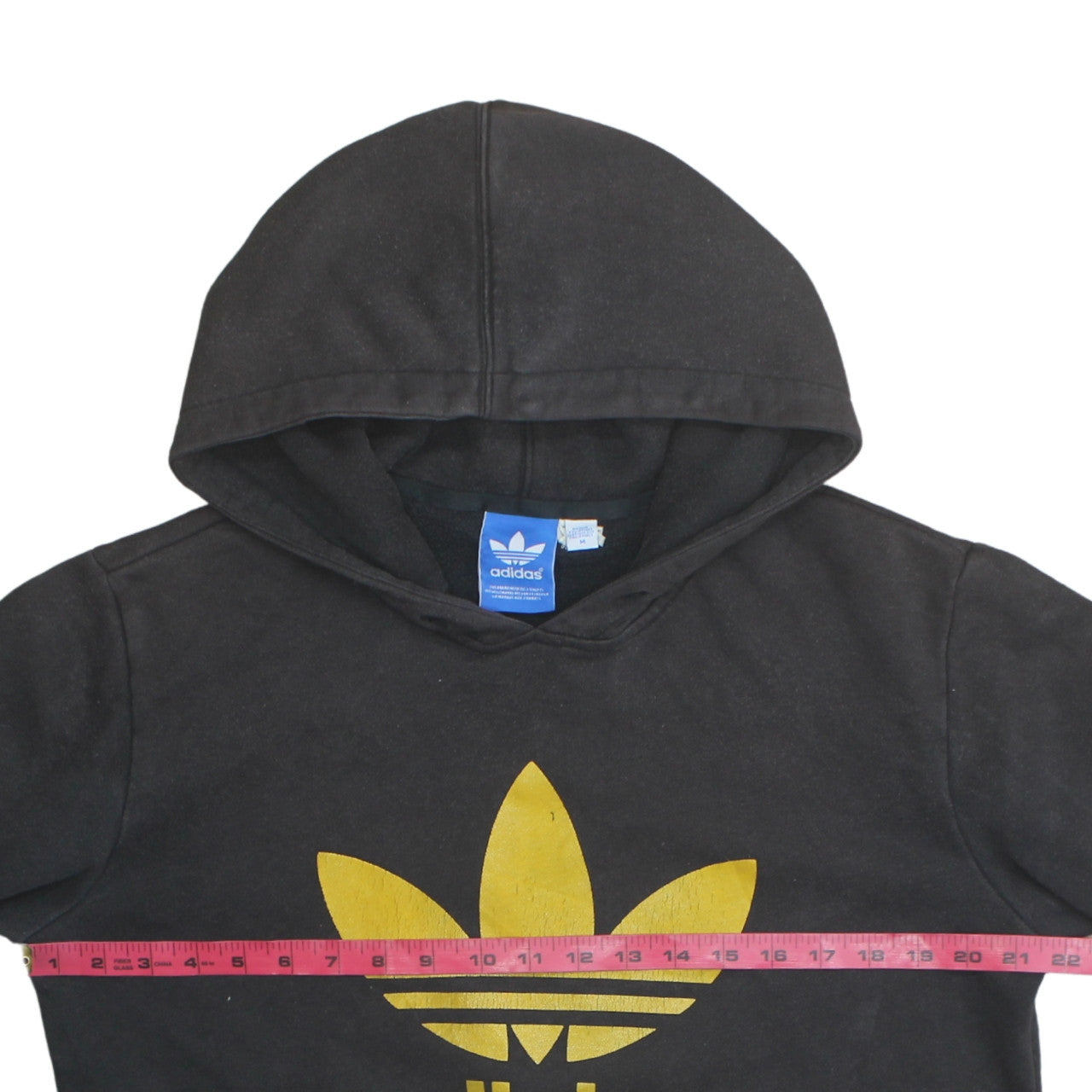 Mens UK Size M adidas Black Pullover Hoodie