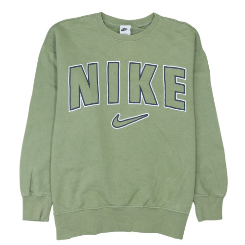 Womens UK Size M Nike Green Pullover Sweatshirt