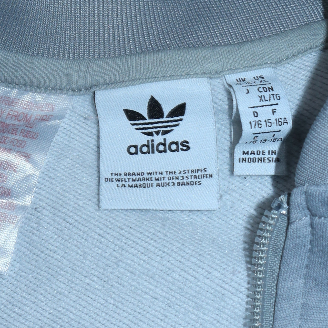 Boys UK Size 16 Years adidas Grey Track Jacket
