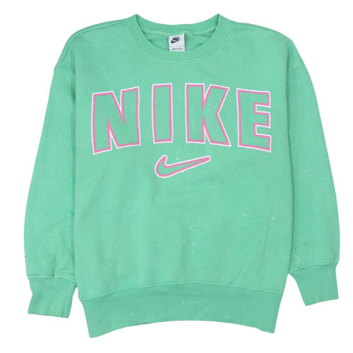 Womens UK Size M Nike Green Pullover Sweatshirt