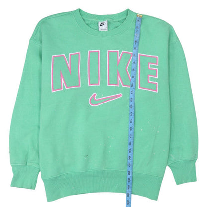 Womens UK Size M Nike Green Pullover Sweatshirt