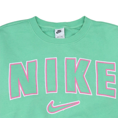 Womens UK Size M Nike Green Pullover Sweatshirt