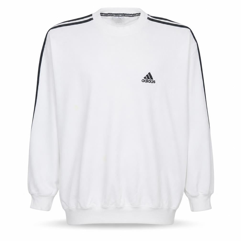 Mens UK Size L adidas White Pullover Sweatshirt