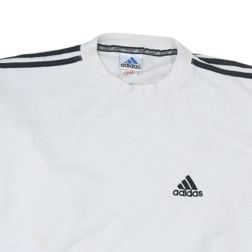 Mens UK Size L adidas White Pullover Sweatshirt