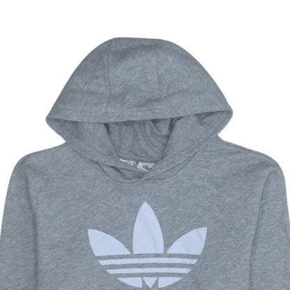 Adidas Boys Grey Hoodie 13-14 Years Pullover Fleece Hooded Sweatshirt