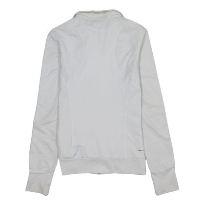 Adidas Womens White Track Jacket Size 8 Full Zip Sports Top