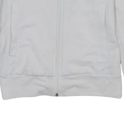 Adidas Womens White Track Jacket Size 8 Full Zip Sports Top