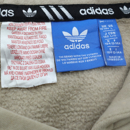 Boys UK Size 13-14 Years adidas Beige Pullover Hoodie